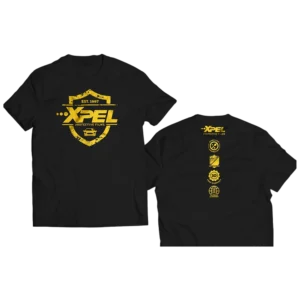 XPEL Men's T-Shirt - Black w/ Yellow Trim
